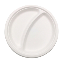 Biodegradable Disposable Bagasse 9'' 2-com Food Plates