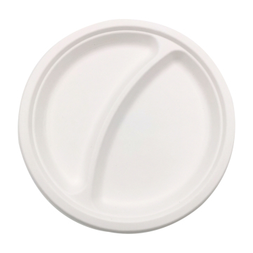 Biodegradable Disposable Bagasse 9'' 2-com Food Plates