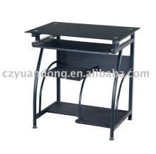 hot sell and cheap price black glass desktop Compuer table