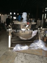 Tilting Steam-Heating Jacketed Mixing Kettle /Jacketed Boiler with Scraper Stirrer and Agitator Mixer / Cooking Pots