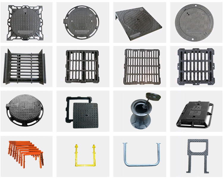 Hot Sale EN124 D400 DI Ductile Iron Manhole Cover and Gully Grating