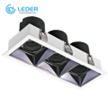 LEDER Retangular Interior 12W * 3 LED Downlight