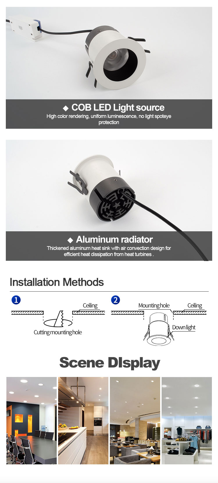 Downlight Részletek SL CL2D modell Downlight Details Model Sl Cl2d