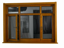 Durable residential building solid wood aluminum windows