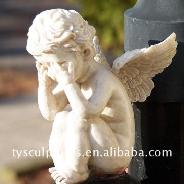 Natural stone angel statue marble angels baby statues