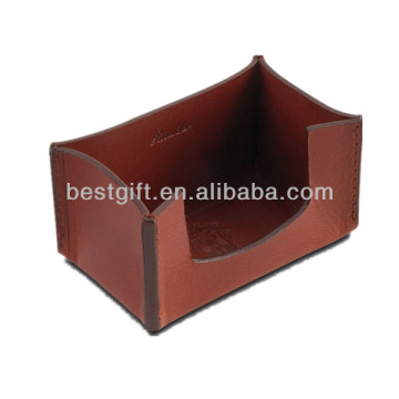 Leather unique business card holders for desk, leather holder
