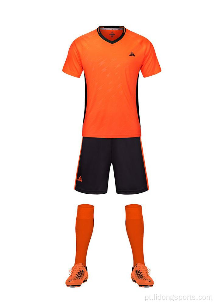 Conjunto de camisa de futebol barato de uniforme de futebol personalizado