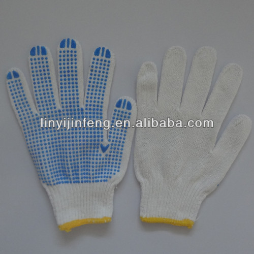 PVC dots cotton glove /PVC dotted glove /PVC dots work glove