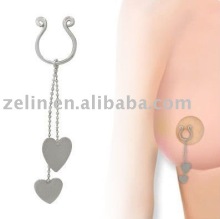 fashion Dangling Hearts Non Piercing body nipple jewelry