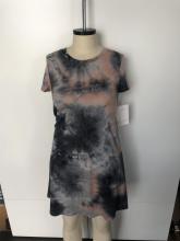 Ink tie - dyed long dresses