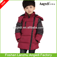 Children winter jacket zipper hood long coat kids fashion winter jacket