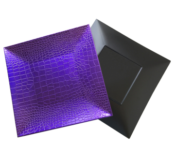 Purple Crocodile Skin Plastic Charger Plate