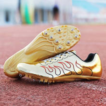 Track and Fields Shoes Professional Mens Womens Track Spikes Shoes Unisex Running Sport Shoes with Spikes Athletics Jump Hurdle