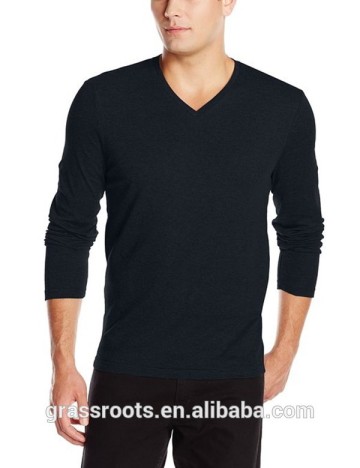 OEM fit Mens Long Sleeve T-shirt , Cheap polyester spandex long sleeve t shirt , plain long sleeve t shirt