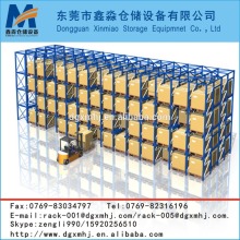 Warehouse drive in pallet rack system