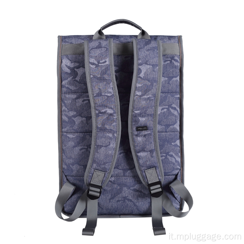 Custognizzazione del backpack per laptop casual a conchiglia camo