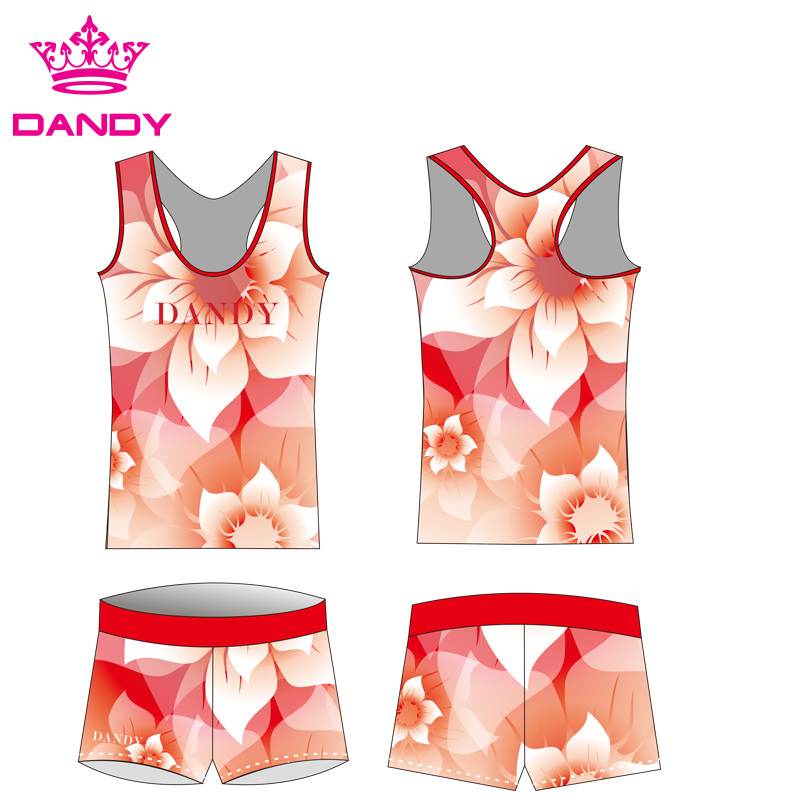 Sublimated Flowers Prenta konur Cheer Practice Wear