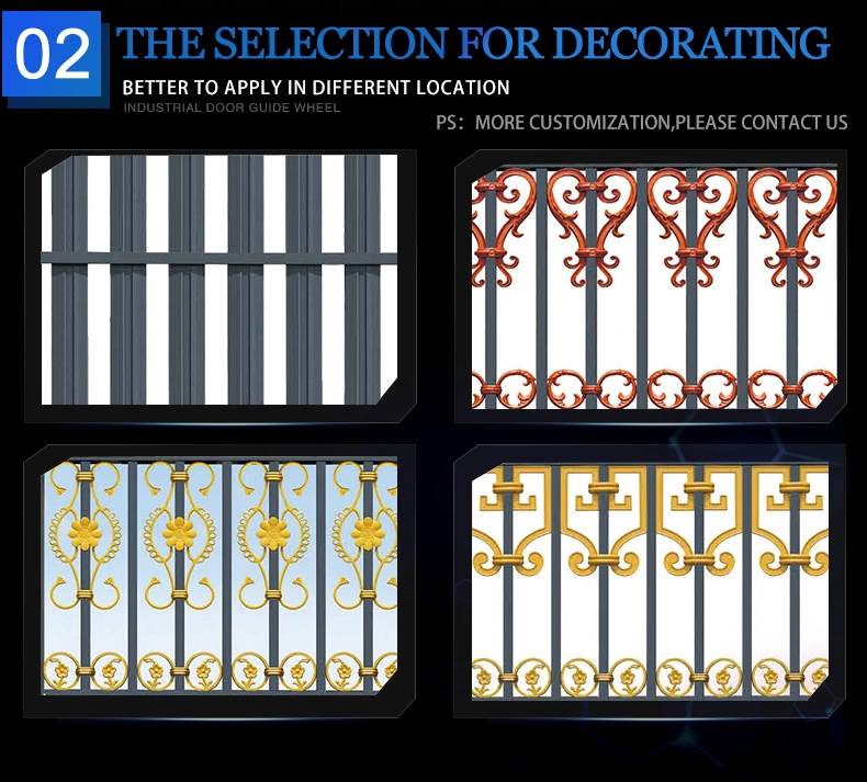 Ornamental Garden Customized Cast Wrought Iron Metal Gate Designs