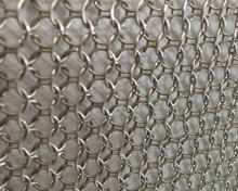 Stainless steel chain braid ring mesh