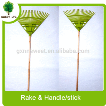 wooden stick plastic garden rake / cleaning tools rakes