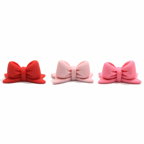 Nuevo diseño de moda Faltback Bowknot resina artesanal miniaturas hechas a mano para niñas Hiar Clips Ring Making