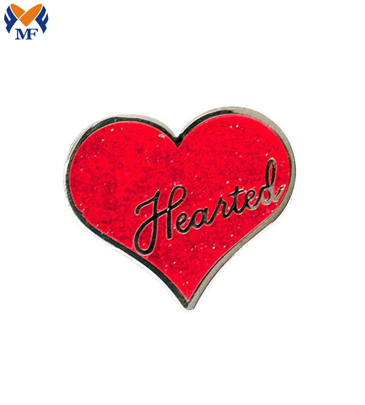 Art And Craft Hard Enamel Heart Pin Badge