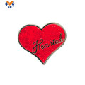 ศิลปะและงานฝีมือ Hard Enamel Heart Pin Badge