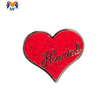 Art And Craft Hard Enamel Heart Pin Badge