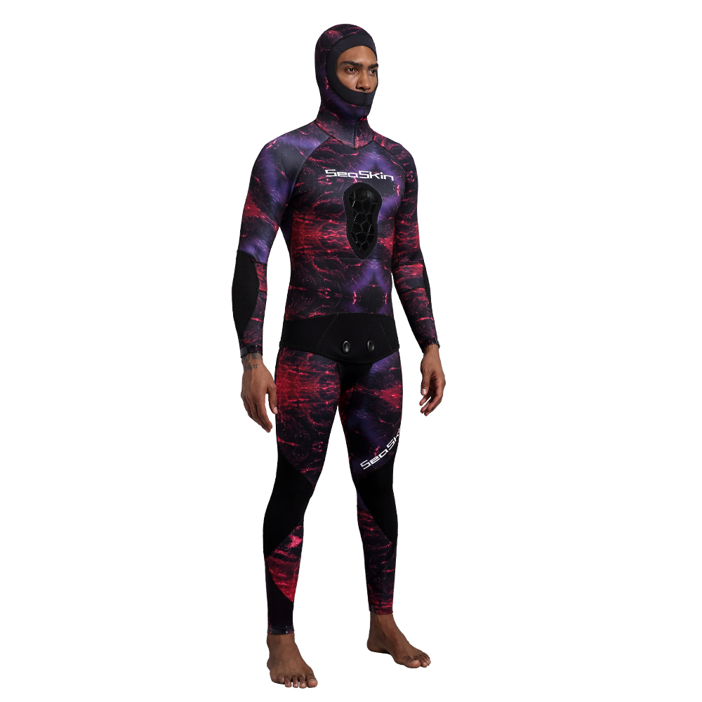 Pakaian Selam Freediving Seaskin Neoprene Kamuflase 2-Buah