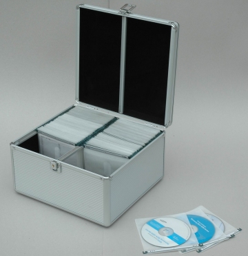 Aluminum CD storage case,portable metal CD case