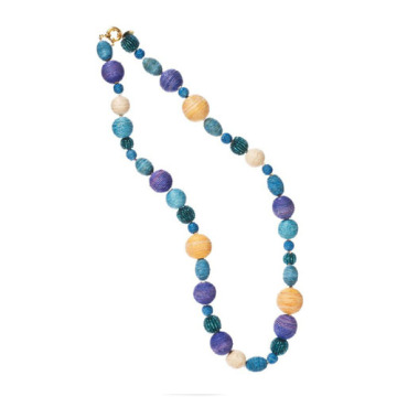 Multicolor balls chain necklace