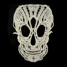 Venice Lace Embroidery Applique, Skull Design, Various Designs are Available