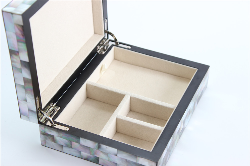Black Lip Shell Mirror Jewelry Box for Home Decor