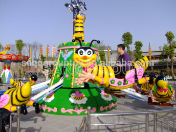 Attactions ! Theme park kids animal rides amusement Rotation Bee Rides