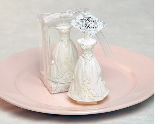 Personalized Gown White Wedding Dress Candle Wholesale