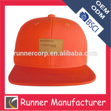 100% cotton cap snapback cap orange