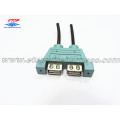 Conector fêmea USB duplo