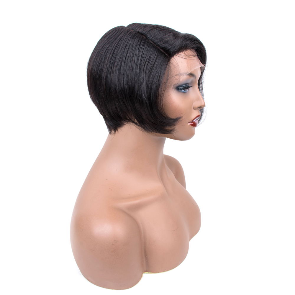 Cute And Stylis 10A Nature Color Straight Cheap Fashionable 4 Inch Short Brazilian Hair Wigs Wholesale In Stock,100% Human Hair