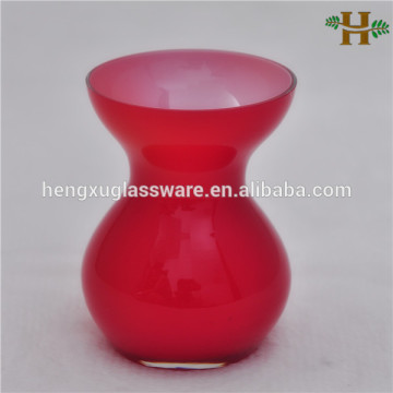 Red Small Artwork Glass Vase