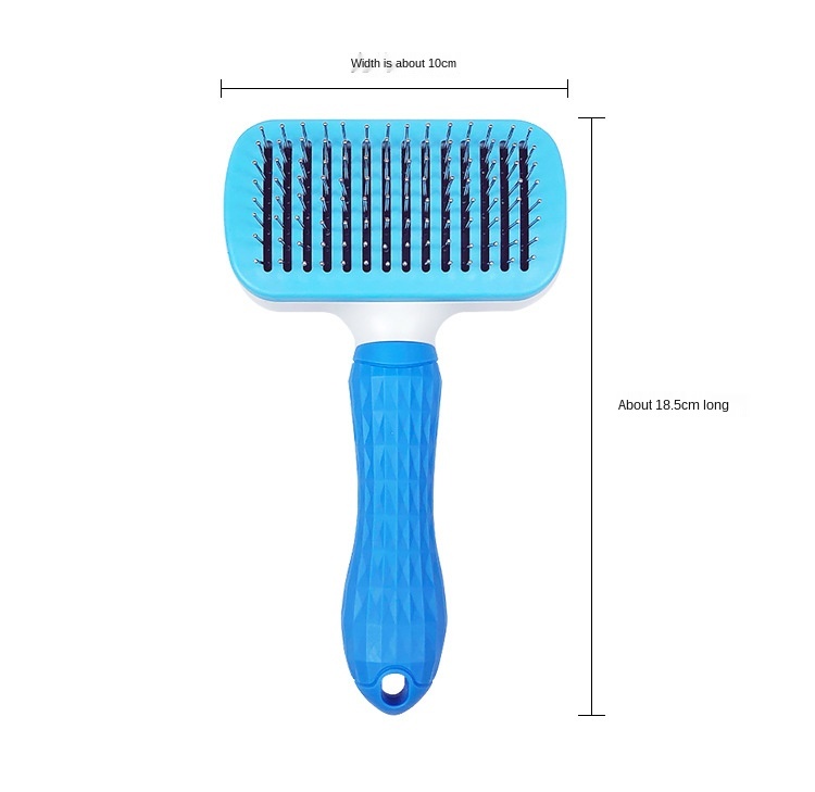 Pet Hair Removal Comb Dog Comb Self-Cleaning Steel Needle Comb One-Button Cleaning Automatic Hair Removal Cat Brush