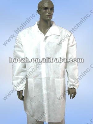 disposable white nonwoven lab coats