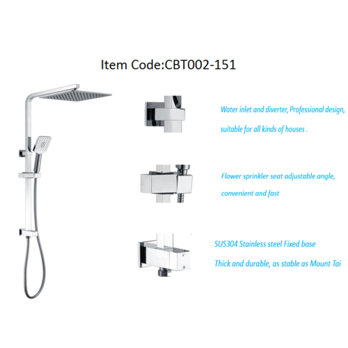 Set da doccia Kaiping HPWY cromato lucido per bagno