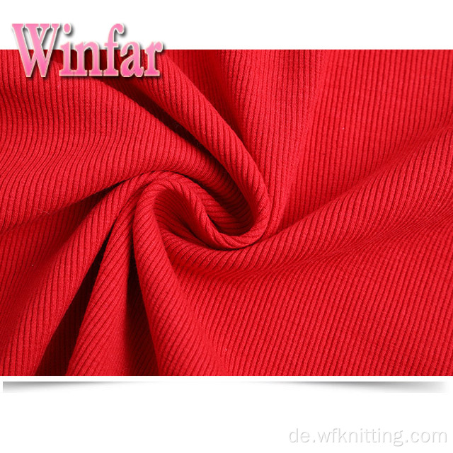 Polyester Spandex Custom 2x2 Strickrippenstoff