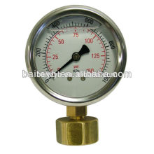 High quality all stainless steel water test pressure gauges