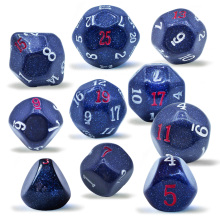 10 Pieces Odd Numbered Polyhedral Dice Set D3-D25, Odd Number Dice D3, D5, D7, D9, D11, D13, D15, D17, D19, D25