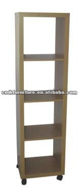 movable wood bookcase