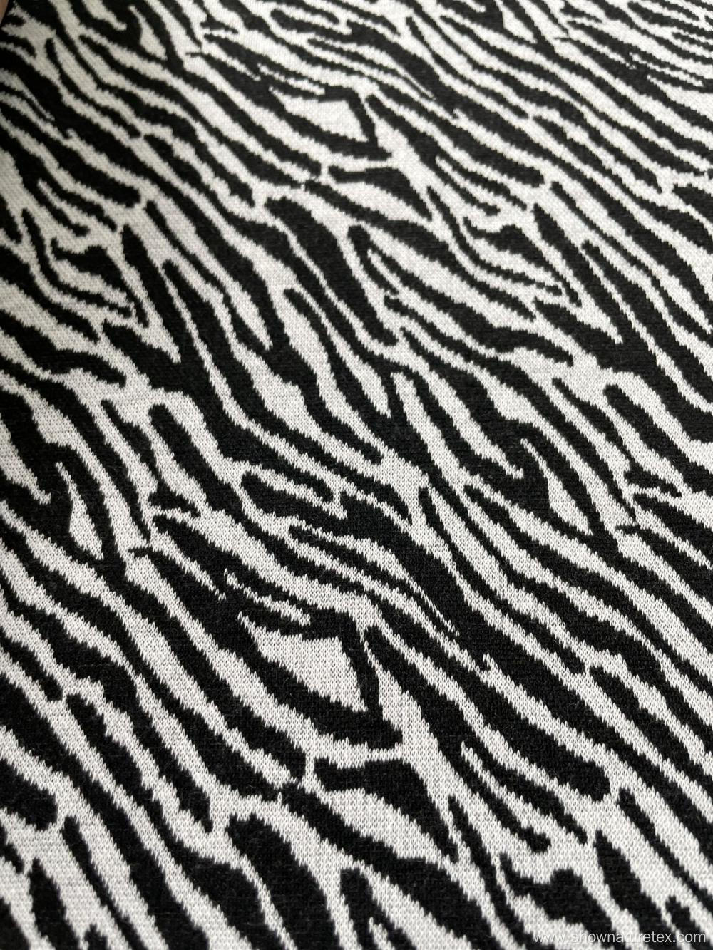 leopard jacquard knit fabric