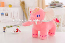 creative lovely colorful pink yellow grey green elephant stuffed plush toy doll
