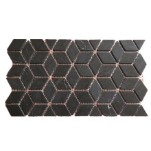 Rhombus Marble Mosaic Nero Marquina Cheap Price