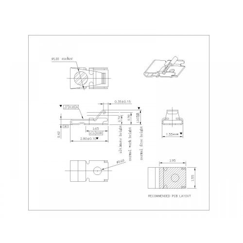 SF-028-XX-09 สปริงนิ้ว L = 2.8 มม.